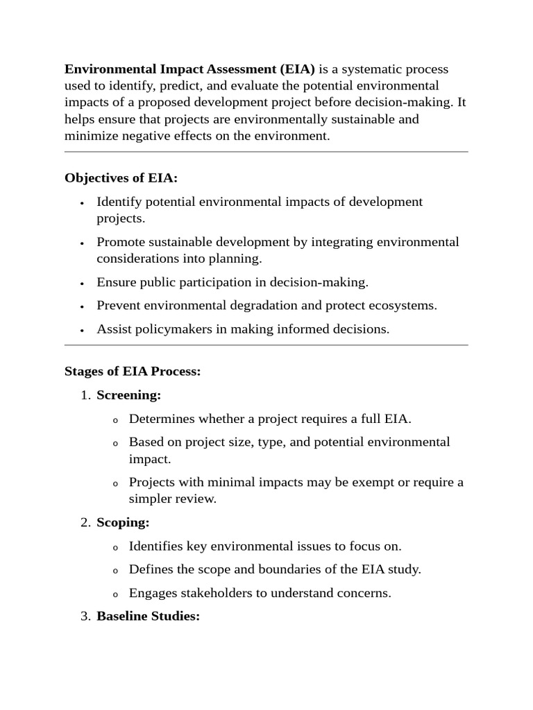 Understanding Environmental Impact Assessment | PDF | Environmental ...