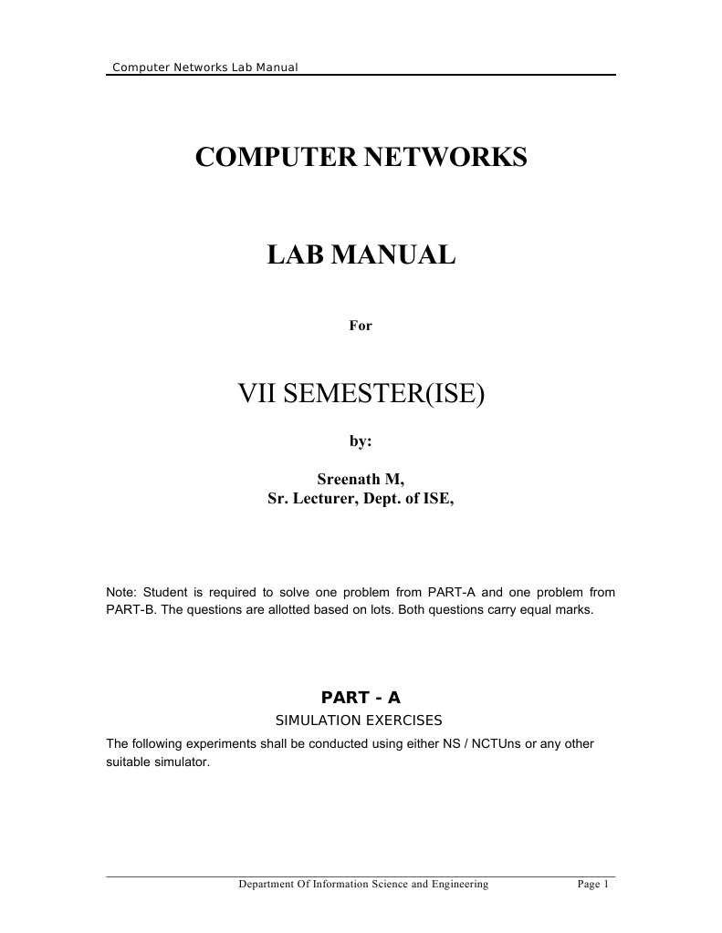 Network Lab Manual(a & B) Network Socket Port Networking)