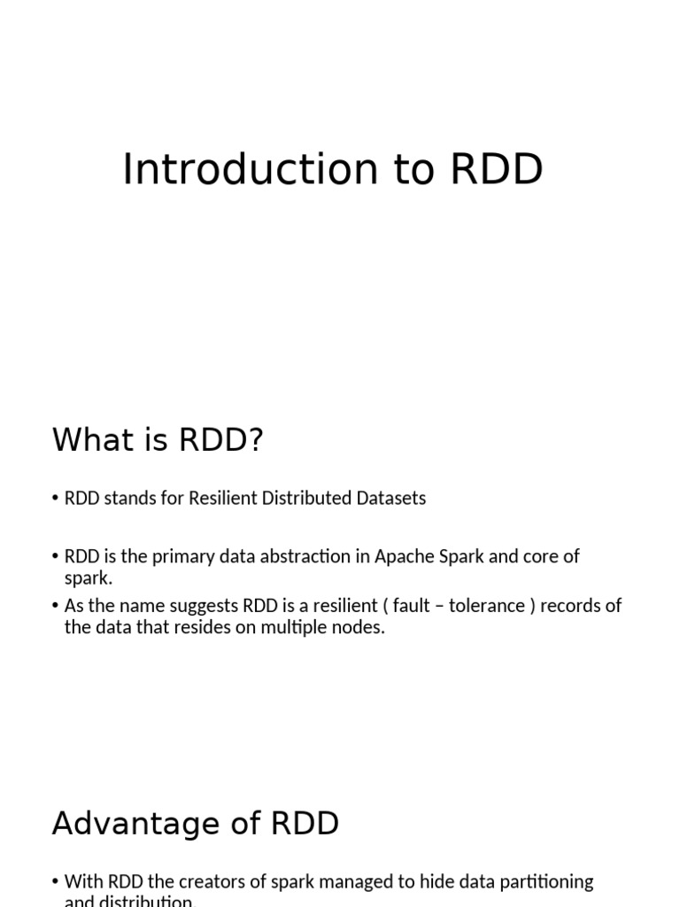 Understanding RDD in Apache Spark | PDF | Apache Spark | Computer Science