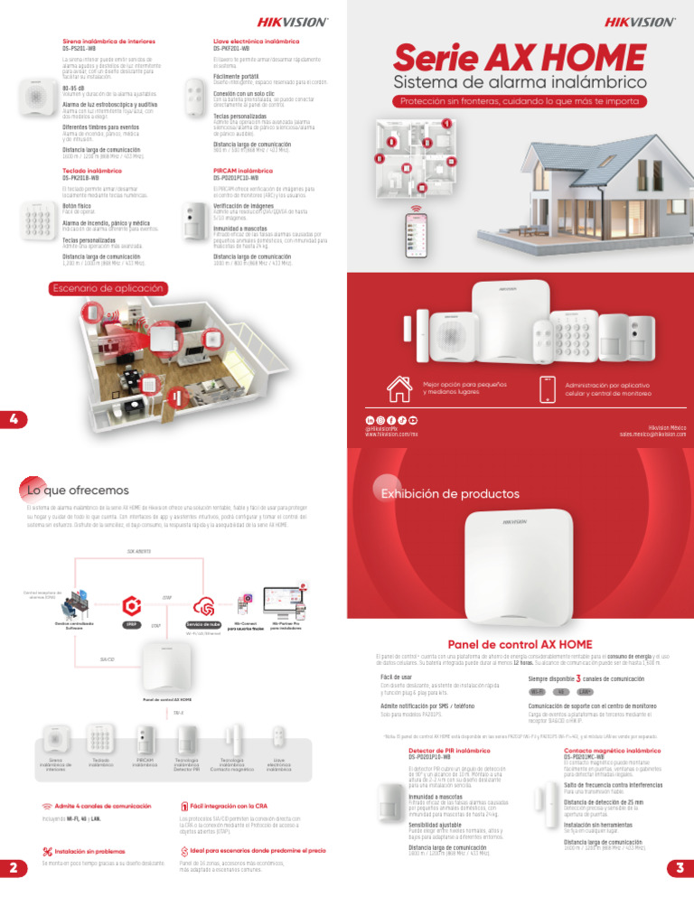 Sistema de Alarma Inalámbrico AX HOME | PDF | Wifi | Inalámbrico