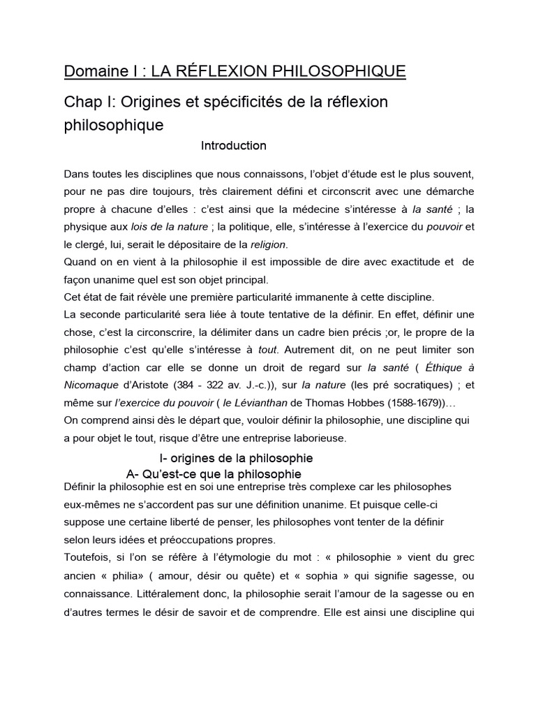 Origines et définitions de la philosophie | PDF | Socrate | Raison