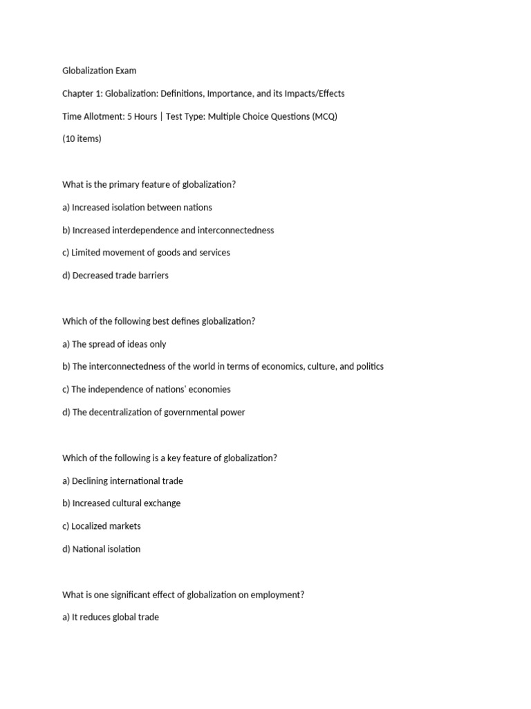 Globalization E-WPS Office | PDF | Globalization | Global Governance