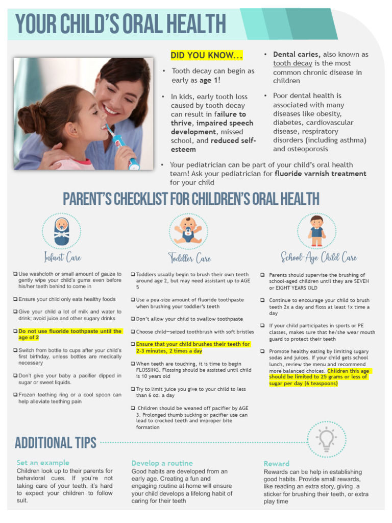 Child Oral Health and Toothpaste Tips | PDF | Dentistry | Health Sciences