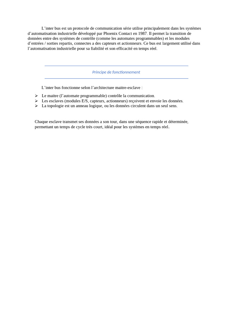 Interbus : Protocole de communication industriel | PDF