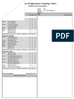 UET unofficial transcript chemical engineering