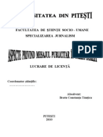 LICENTA-Aspecte Privind Mesajul Publicitar in Presa Scrisa