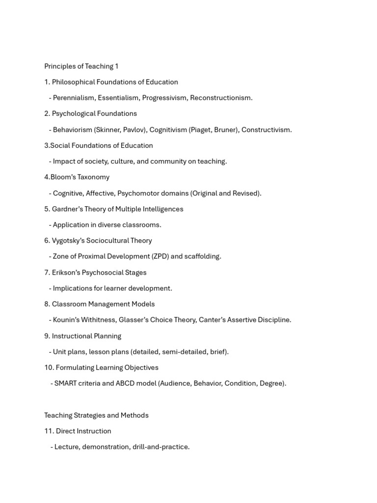 Comprehensive Teaching Principles Guide | PDF | Educational Assessment ...