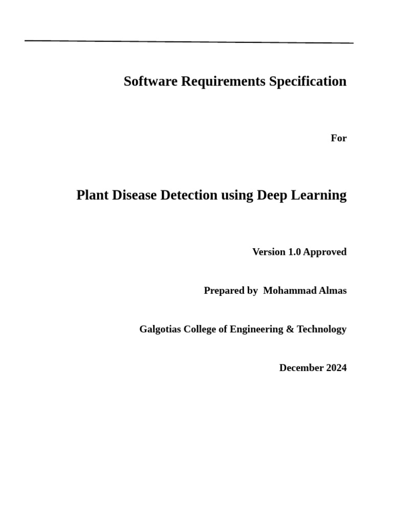 Software Engineering Software Requirements Specification Ep1 Pdf