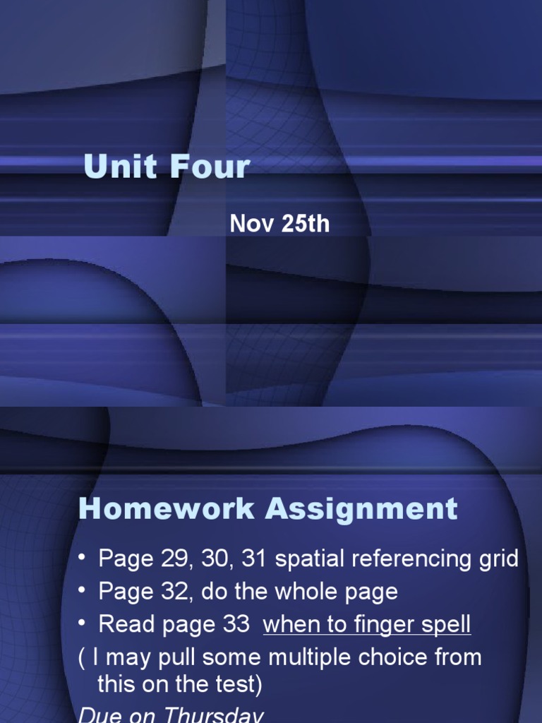 Unit Four Homework Assignment Details | PDF | Language Arts & Discipline