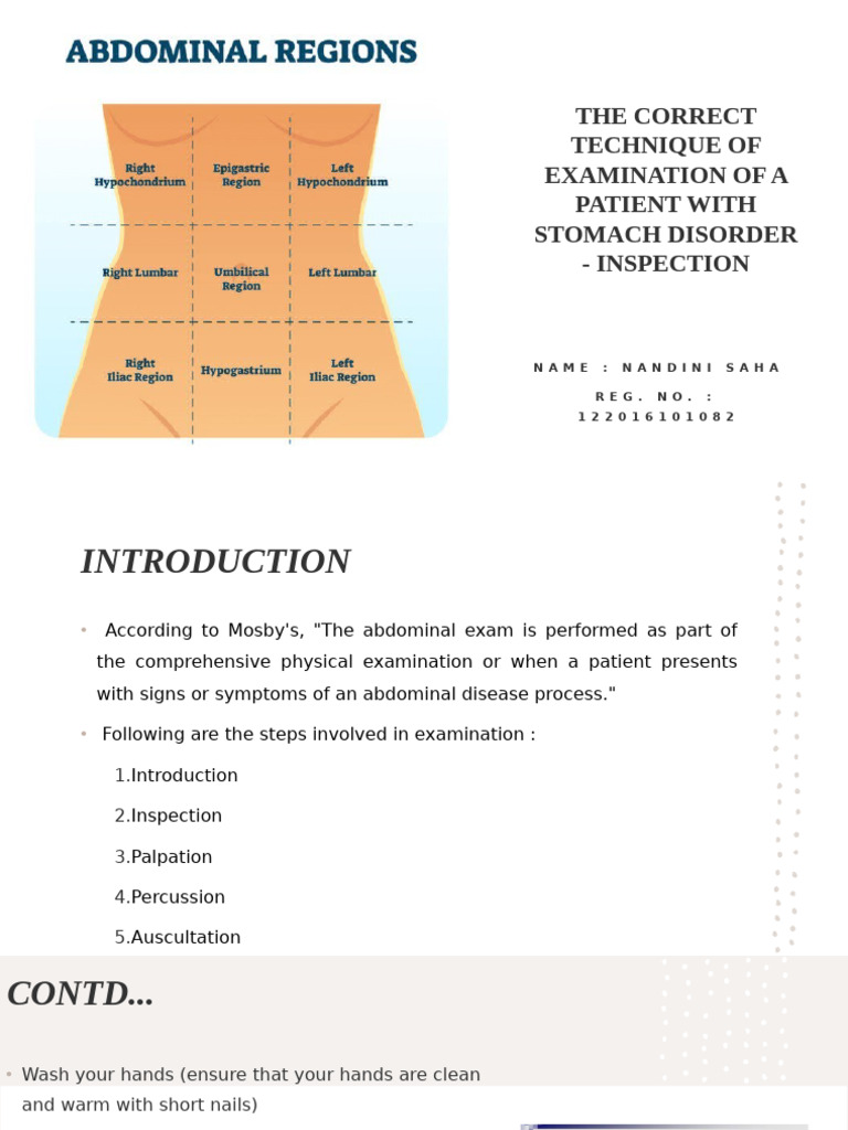 Patient Examination Techniques for Stomach Disorders | PDF ...