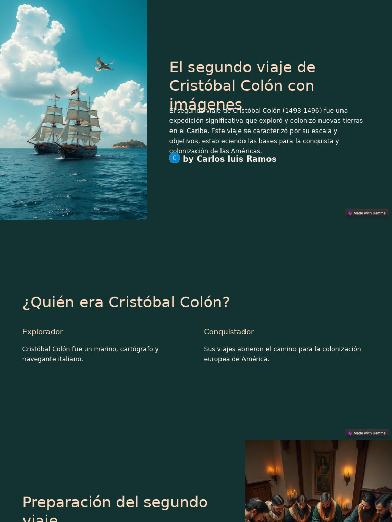 Imágenes del segundo viaje de Colón | PDF