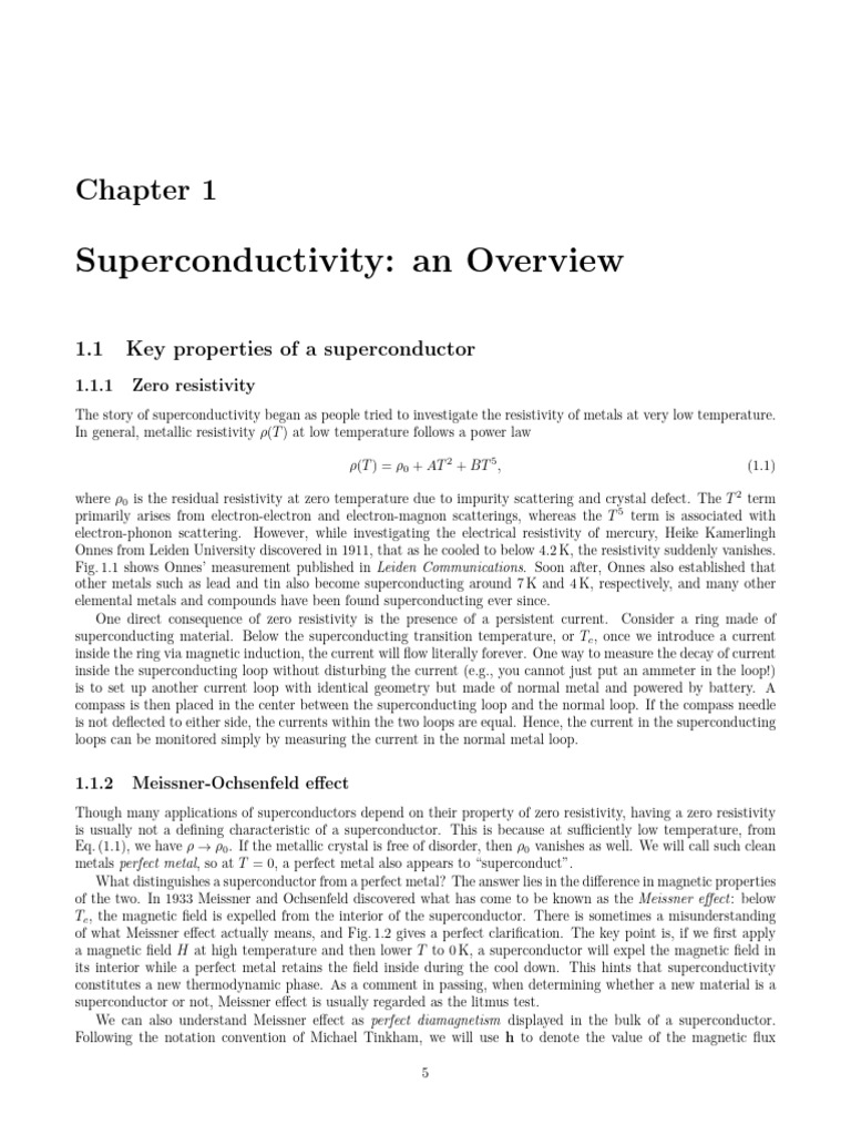 Superconductivity Overview and Key Properties | PDF | Superconductivity ...