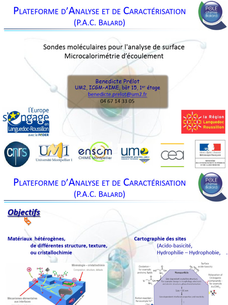 Analyse et Caractérisation de Surfaces | PDF | Matériaux | Sciences ...