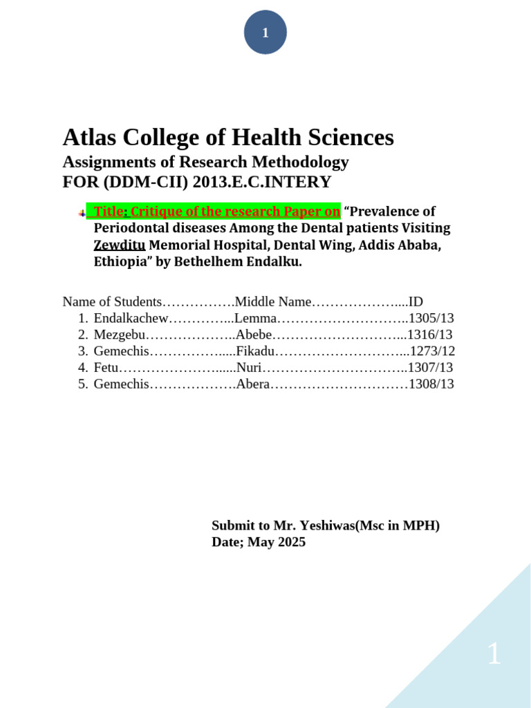Atlas College of Health Science1 | PDF | Evaluation | Data Analysis