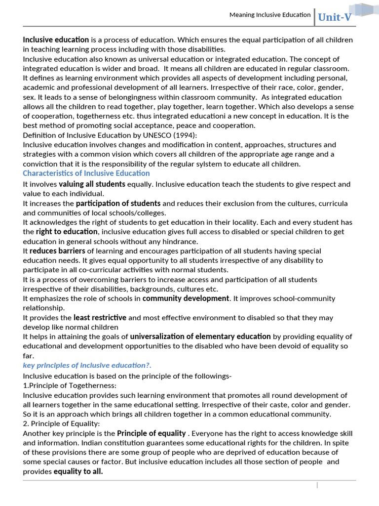 Guidance in Inclusive Education | PDF | Inclusion (Education ...