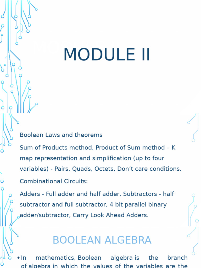 Boolean Algebra and Combinational Circuits | PDF | Boolean Algebra ...
