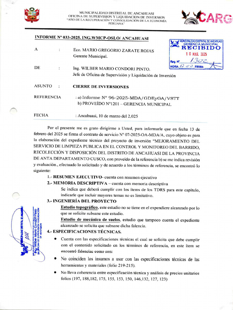 Informe 033 | PDF