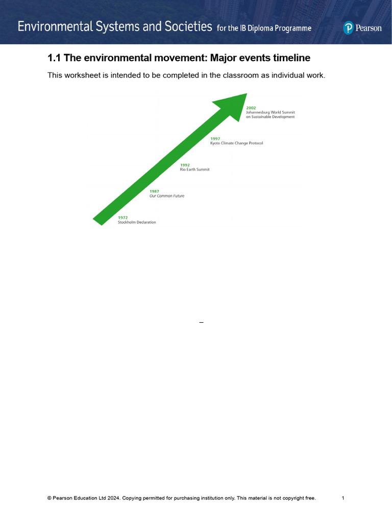 Environmental Movement Events Timeline | PDF | Environmental Social ...