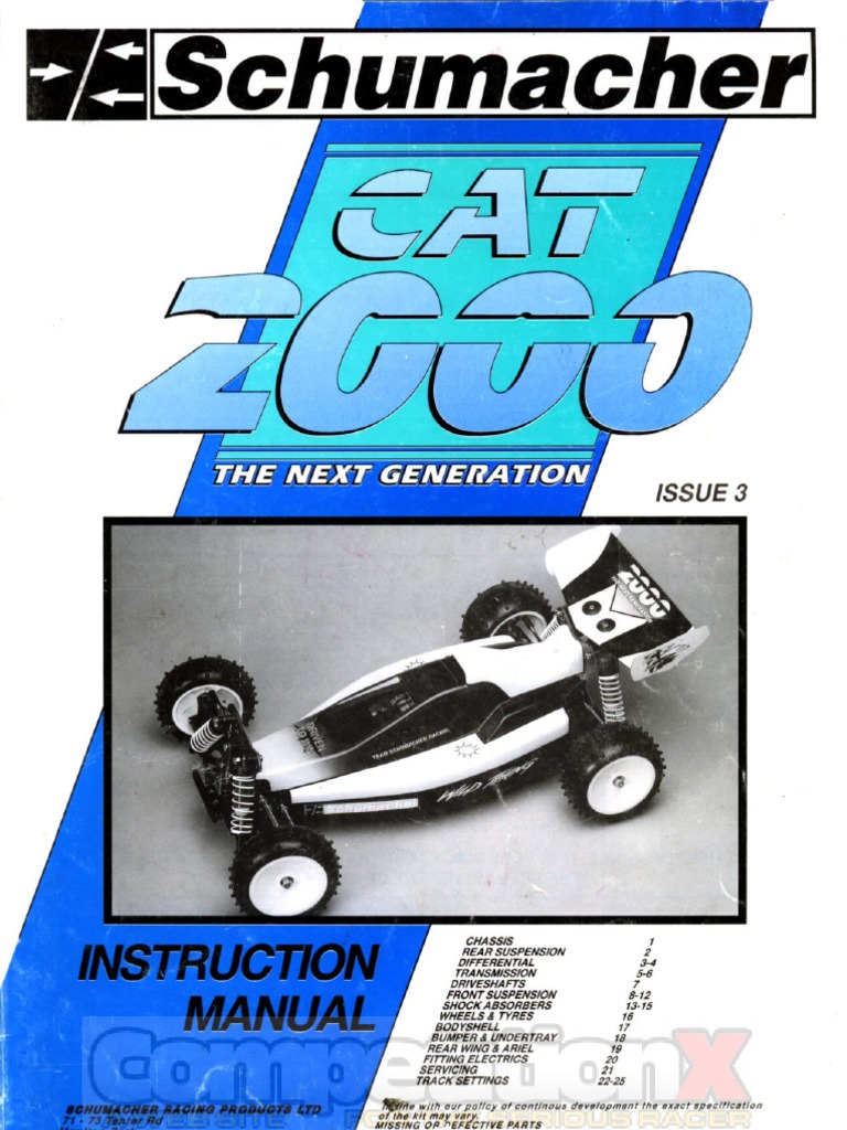 Schumacher Cat 2000 Manual PDF