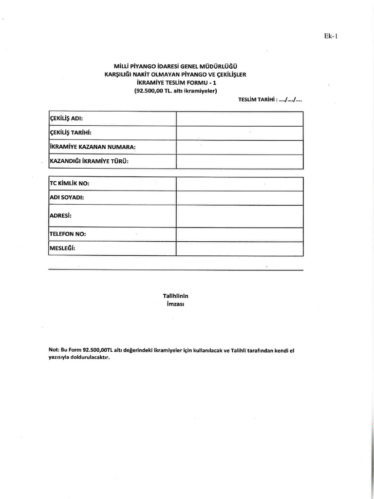 Teslim Formu-1 | PDF