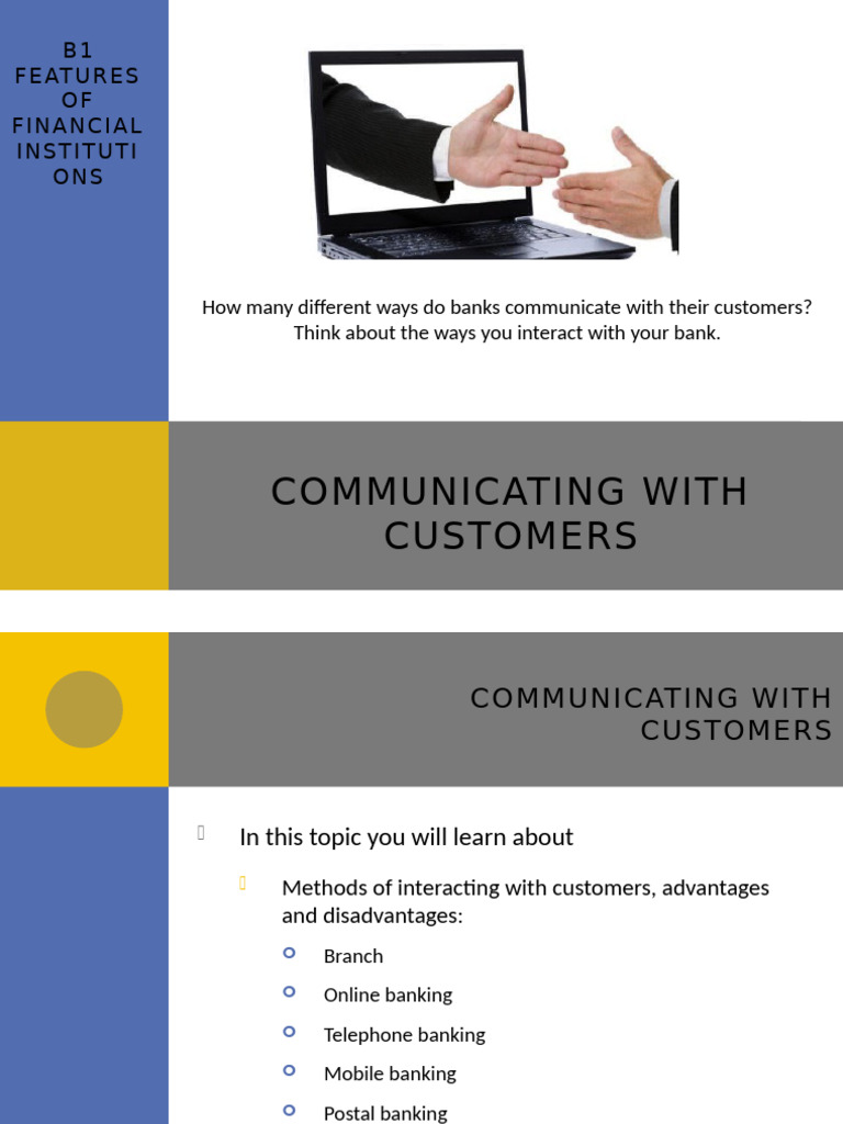 B2 Communicating With Customers Pdf Internet Telephone