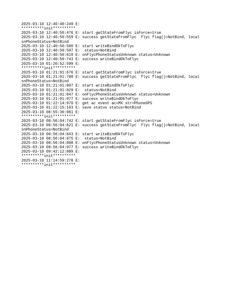 Flyc Phone Status Log Analysis | PDF