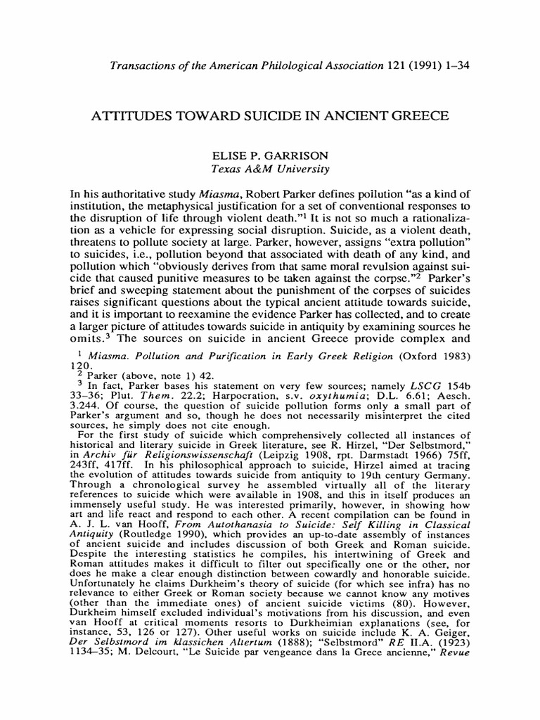 Garrison-1991-Attitudes Toward Suicide in Ancient - PDF - Anna's ...