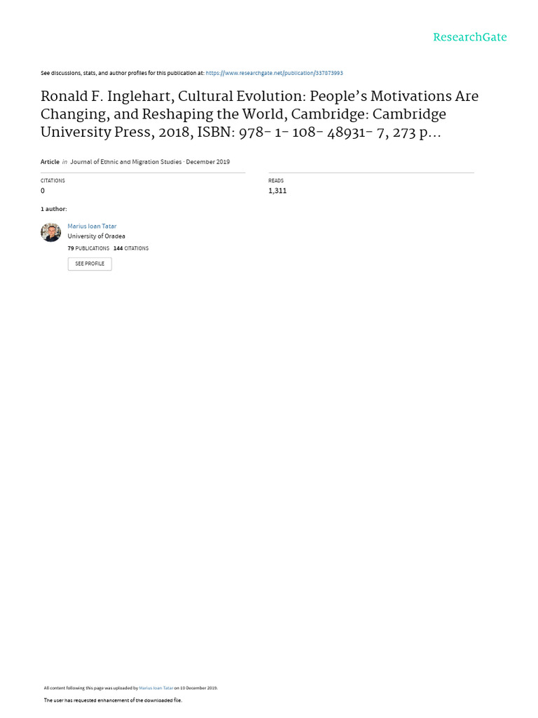 Cultural Evolution - People's Motivations Are Changing, and Reshaping ...