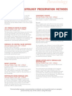 Parasitology Preservation Methods