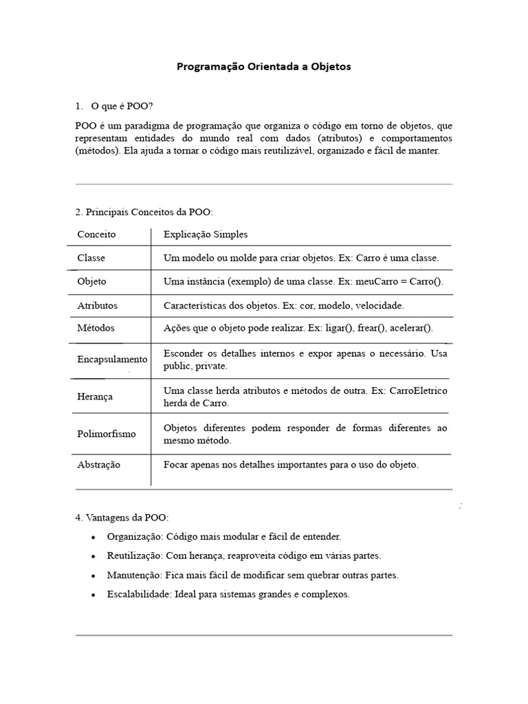 Introdução à Programação Orientada a Objetos | PDF
