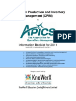 KEI APICS CPIM Information Booklet 2011.01