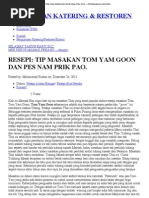 Download Resepi_ Tip Masakan Tom Yam Goon Dan Pes Nam Prik Pao by Fattah SN85822456 doc pdf