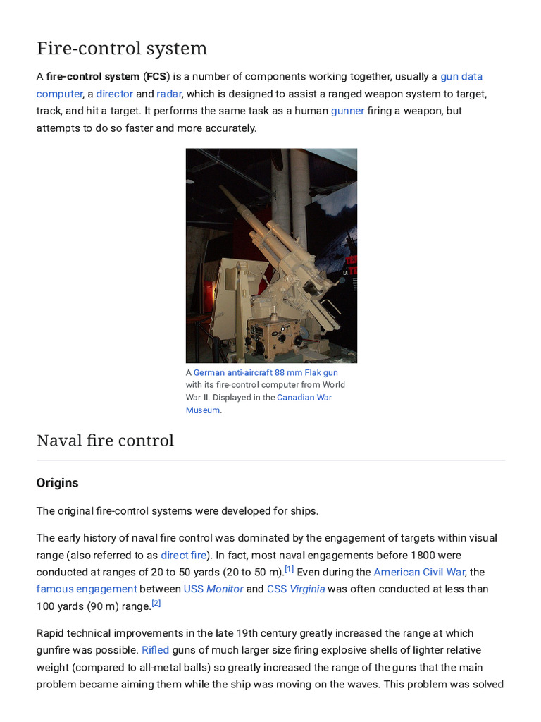 Overview of Fire-Control Systems | PDF | Fire Control System | Artillery