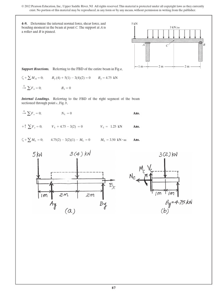 Internal Forces ShearsMoments | PDF | Bending | Beam (Structure)