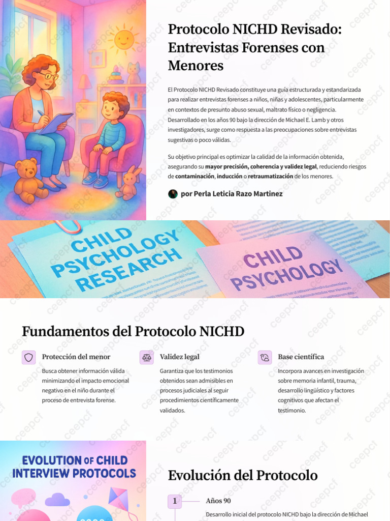Protocolo NICHD para Entrevistas Forenses | PDF | Sicología | Ciencias ...