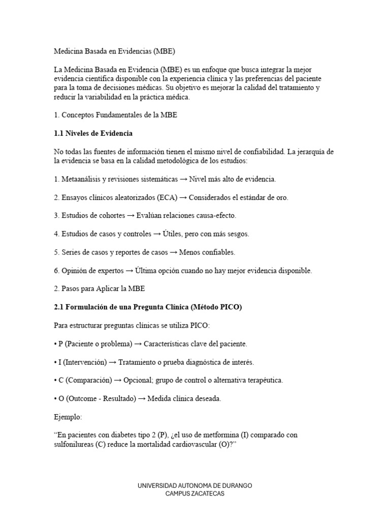 Pirámide de Evidencia Científica en MBE | PDF | Evidencia basada en ...