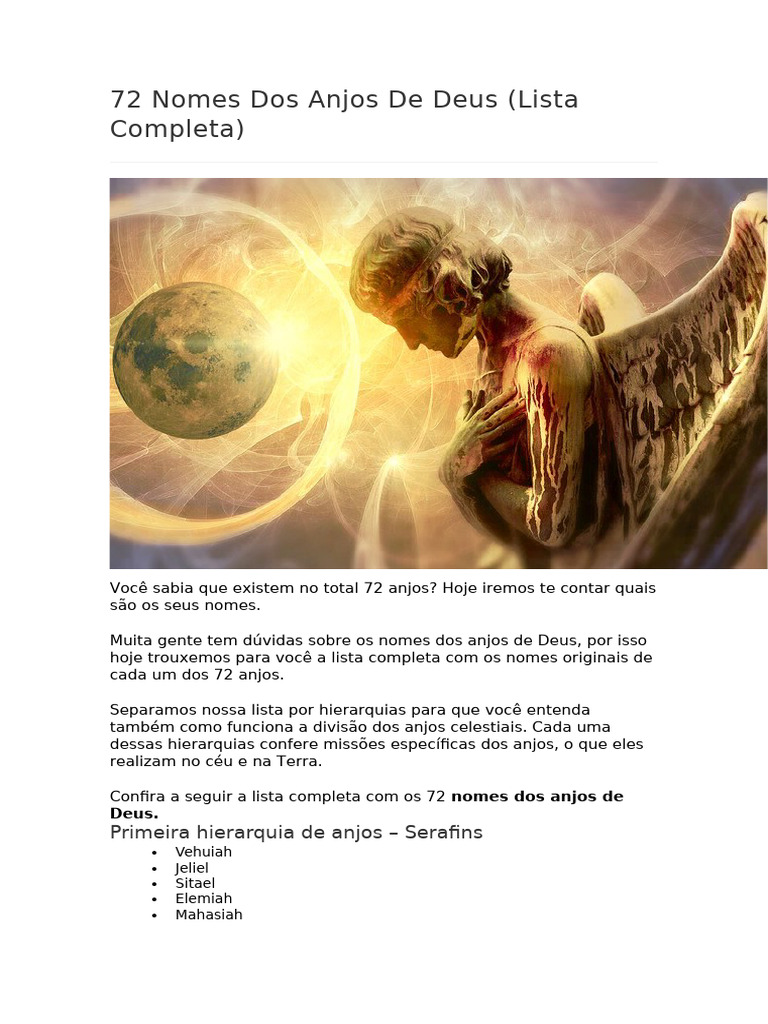 Hierarquia Dos Anjos | PDF | Anjo | Deus, image size:768x1024