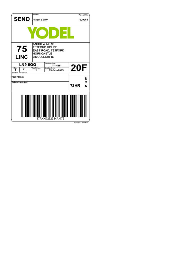 Ebay Label 11-12751-41787 | PDF | Freight Transport | Written Communication
