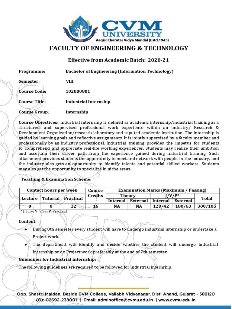 Guidelines - Industrial Internship | PDF | Parallel Computing
