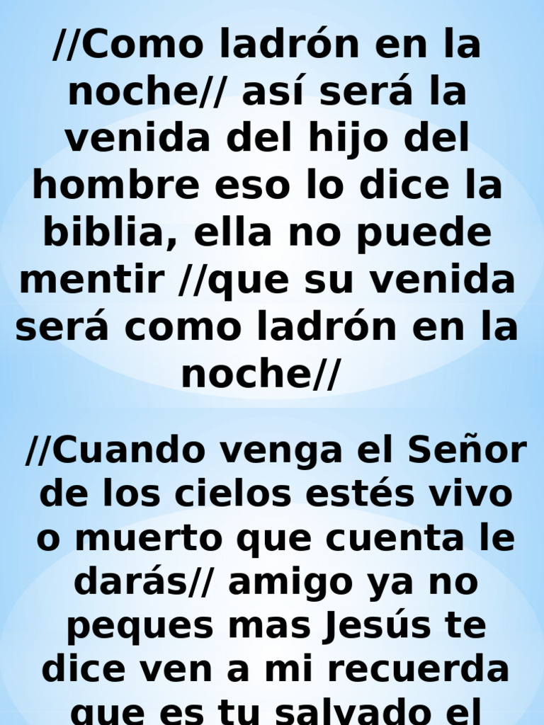 Como Ladron en La Noche | PDF