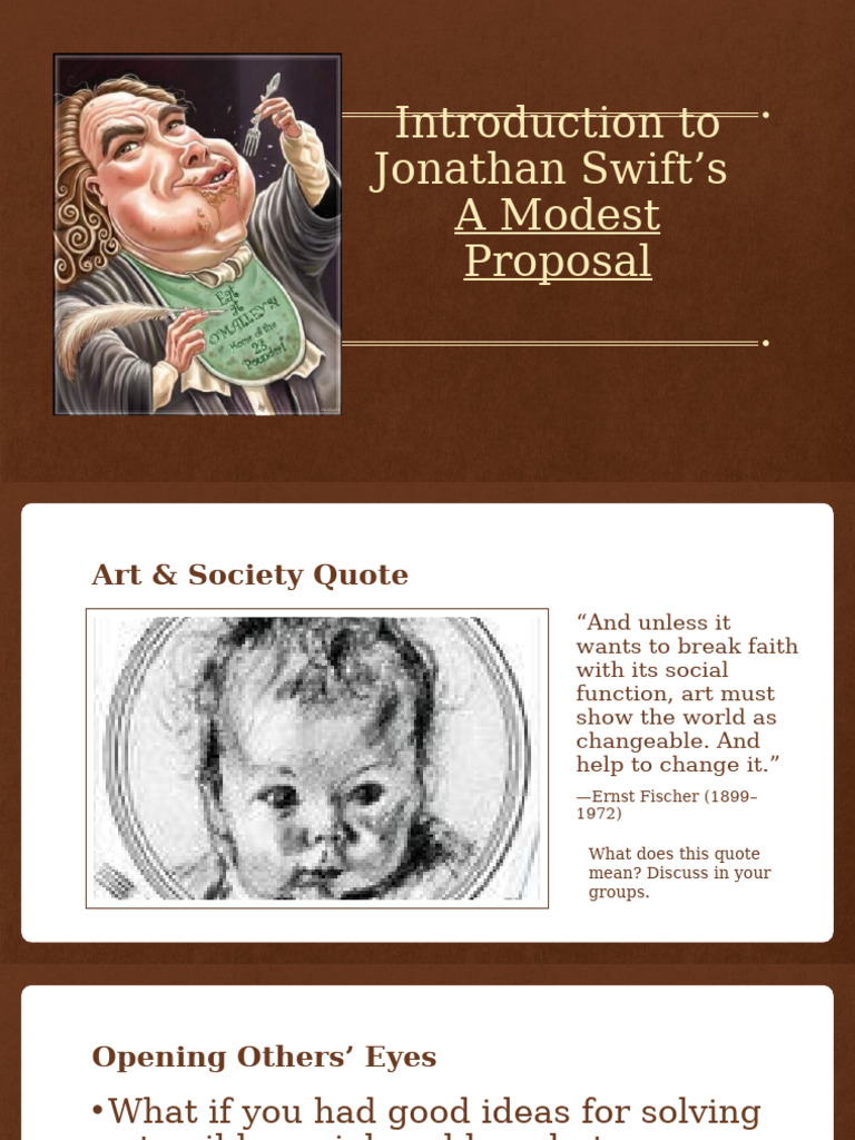 Understanding Swift's A Modest Proposal | PDF