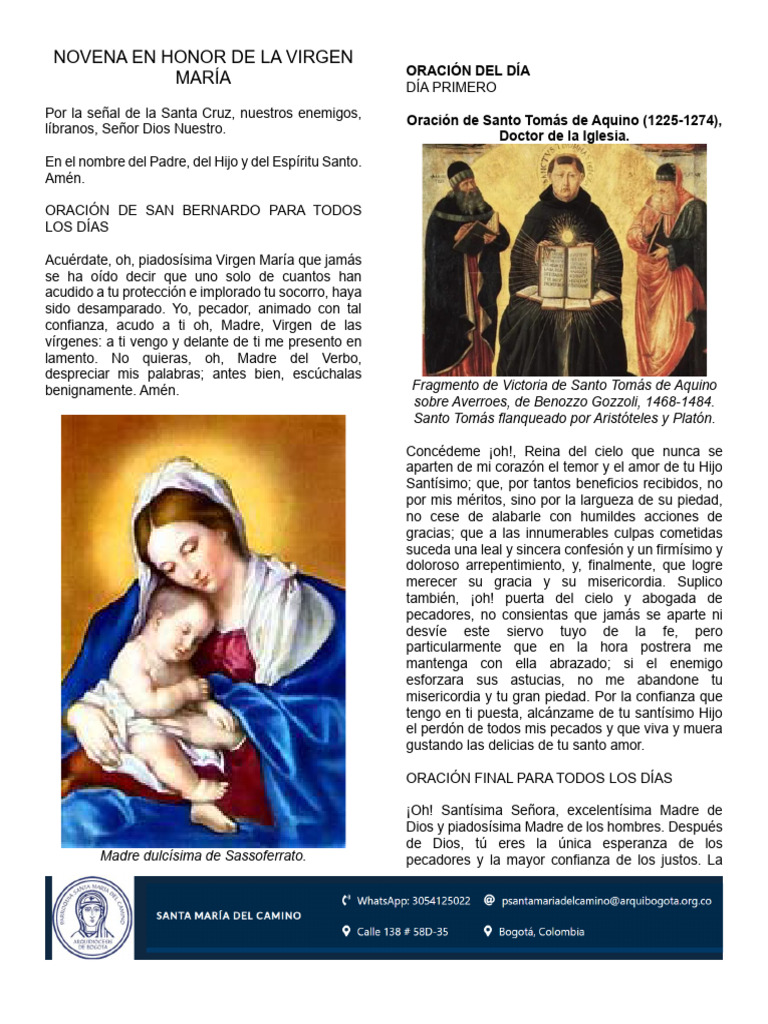 Novena a la Virgen María: Oraciones y Peticiones | PDF | María, madre ...