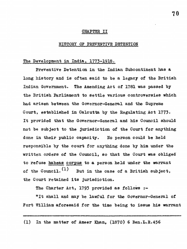 History of Preventive Detention in India | PDF | Arrest | Criminal ...