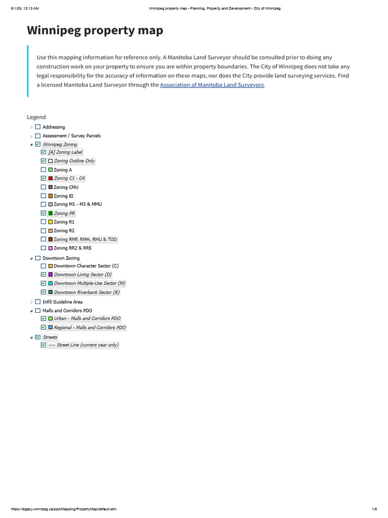 Winnipeg Property Map 2021 Road, 2025 Date. | PDF | Engineering | Real ...
