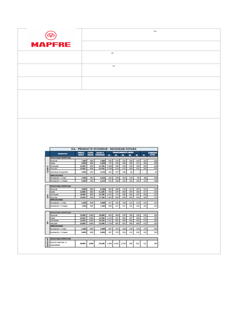 Comunicado N 0046 - Precios CS ICA - NF | PDF
