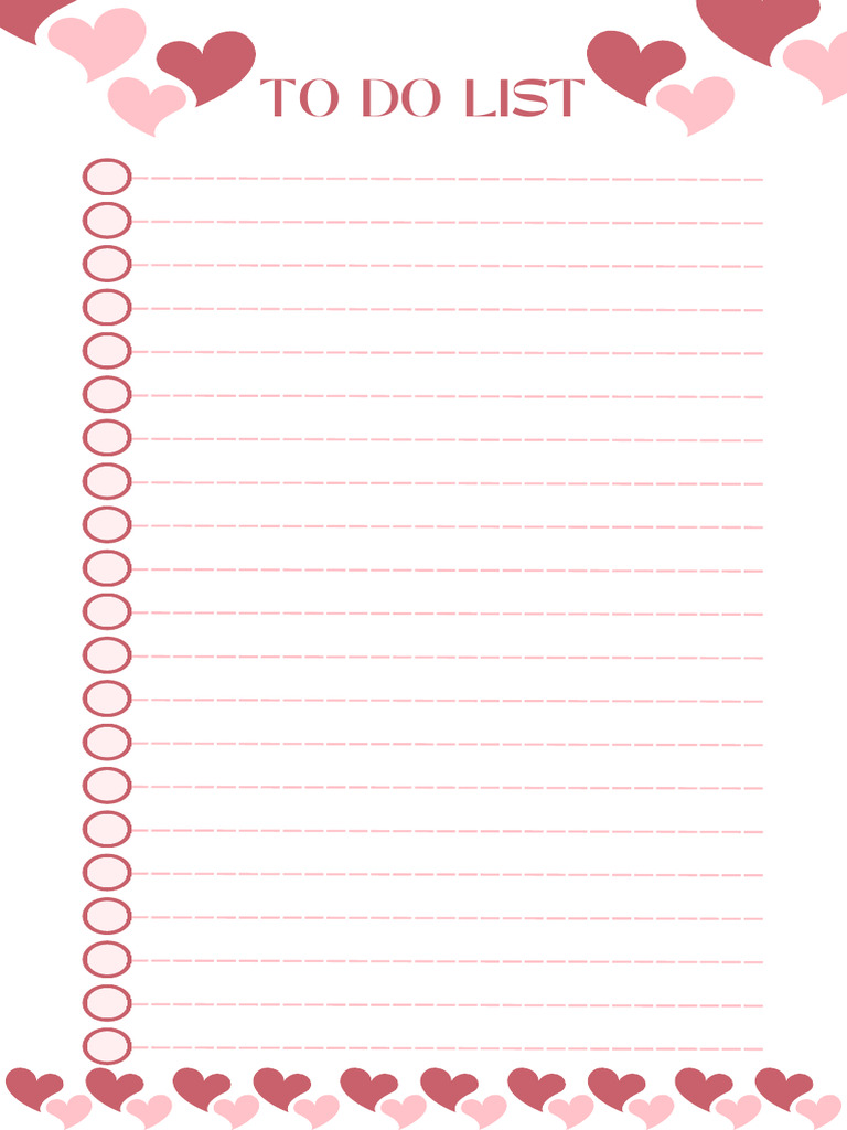 Pink Simple To-Do List | PDF