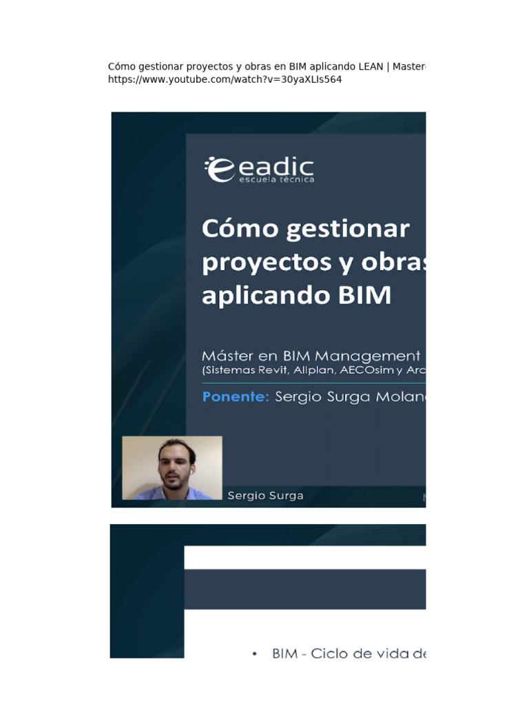 Gestión de Proyectos y Obras en BIM Aplicando LEAN | PDF
