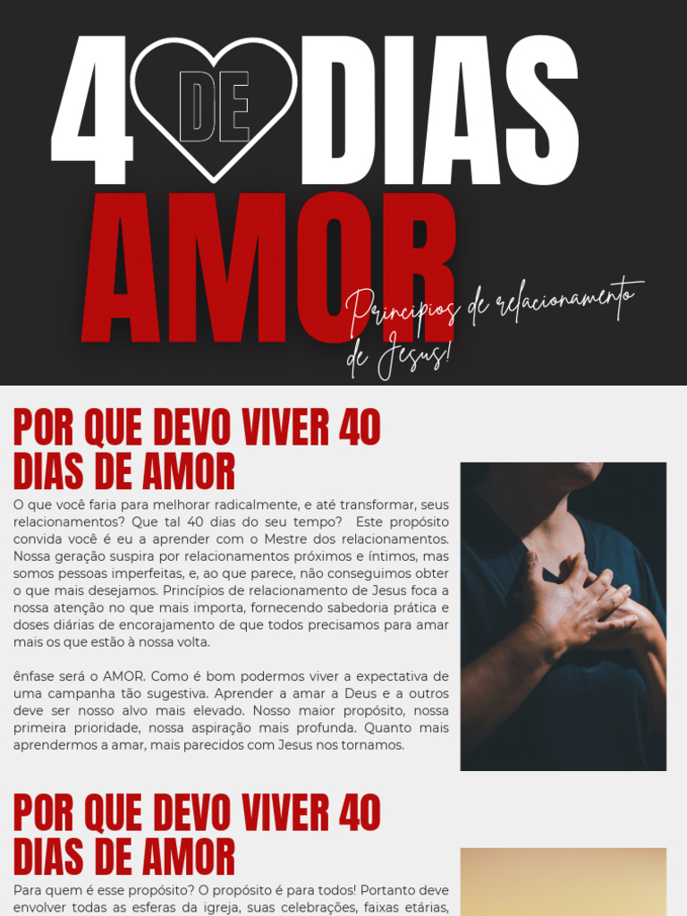 40 Dias Desafio de Amor | PDF | Amor | Oração