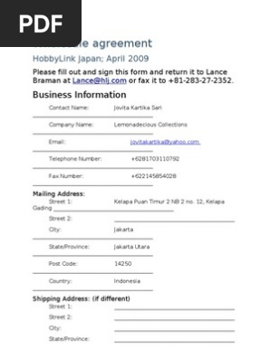 Wholesale Agreement
