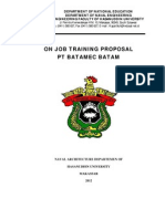 On Job Training On PT Batamec